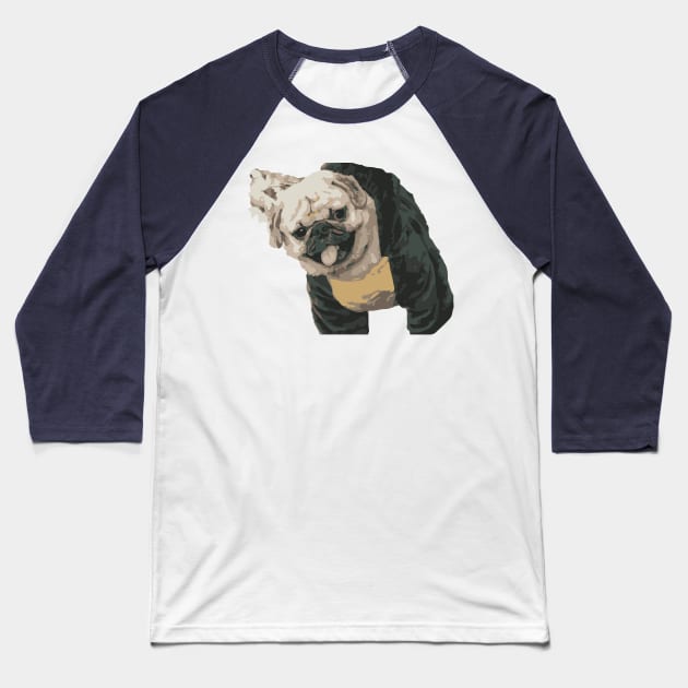 Dog wearing blue coat - Vector image Baseball T-Shirt by ngoclucbkhn